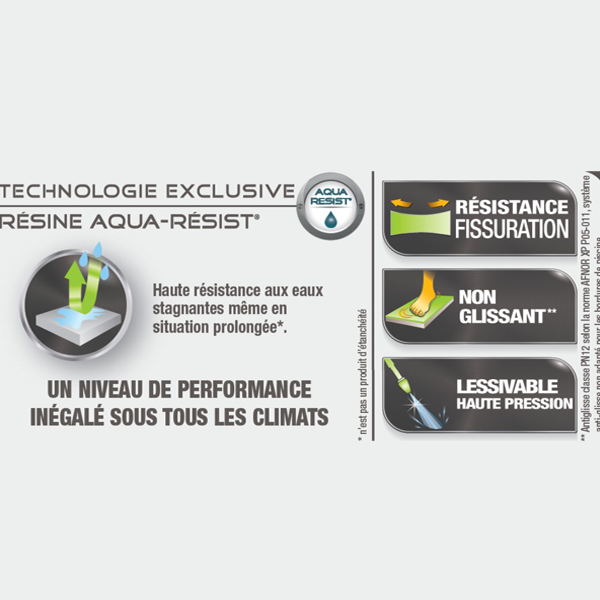 Peinture sols extérieurs avec sous-couche intégrée - Climats extrêmes V33 - Teinte Pierre Satin - Pot de 2,5 LTR