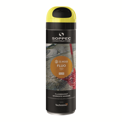 Traceur de chantier FLUO TP durée 12 mois jaune fluorescent 500ml