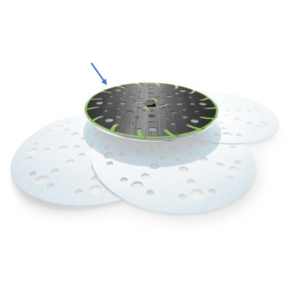 Plateau de ponçage mou diamètre 150 mm pour ETS 150, ETS EC 150, LEX 150, WTS 150/7 et RO 150 E