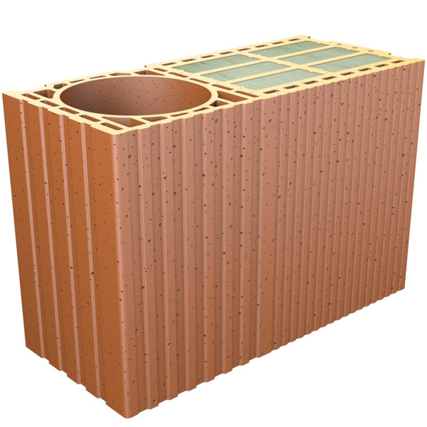 Brique poteau Isobric avec laine de roche - R = 2,00 m².K/W - 450,0 MM x 200 MM x 299,0 MM