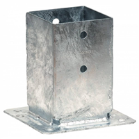 Pied de poteau carré sur platine 90