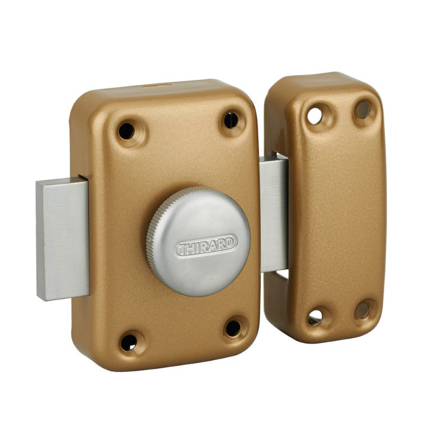 Verrou à cylindre double Capital Thirard epoxy or - cylindre 40 mm - livré avec 3 clés