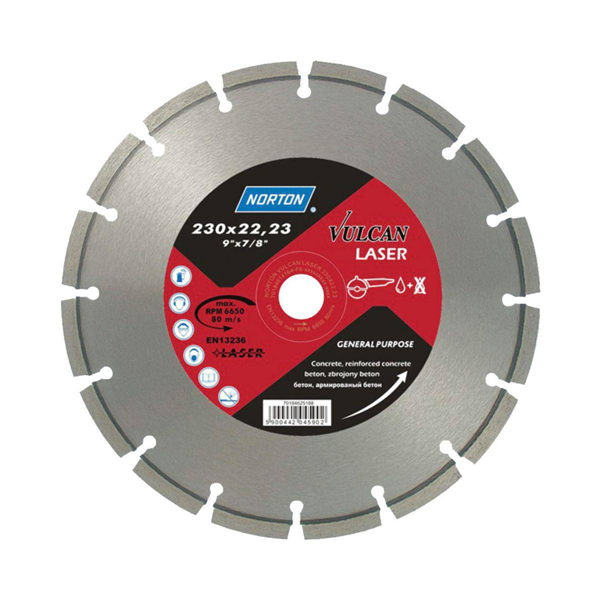 Disque diamant VULCAN LASER - 230x22.23mm Norton Vulcan