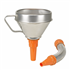 Entonnoir Pressol en fer blanc combiné avec tuyau métallique souple 1,3 litres