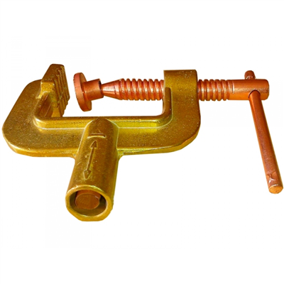 Pince de masse de soudure type serre-joint Abicor Binzel puissance max 500 A câble 70 mm²