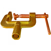 Pince de masse de soudure type serre-joint Abicor Binzel puissance max 500 A câble 70 mm²