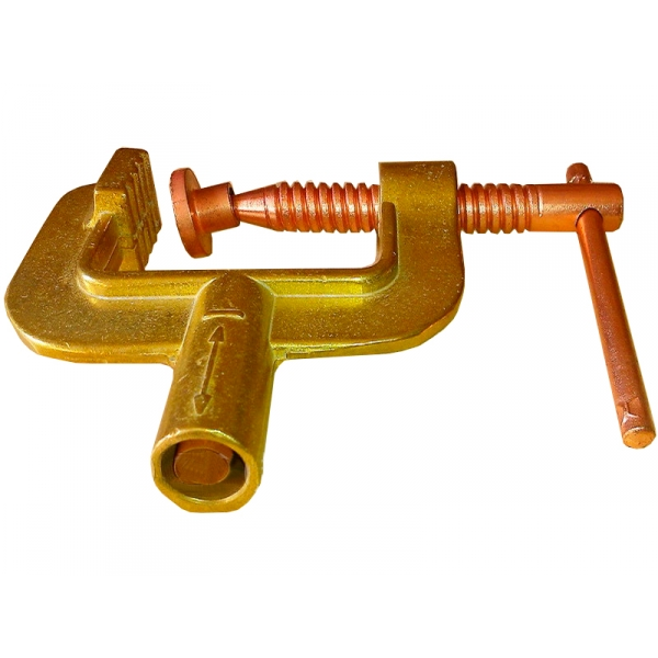 Pince de masse de soudure type serre-joint Abicor Binzel puissance max 500 A câble 70 mm²