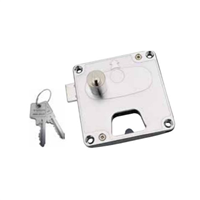Serrure à monnaie pour consigne Tesa - déblocage par pièce de 1 euro - ABS - sens gauche - 2 clés - axe 30,7 mm
