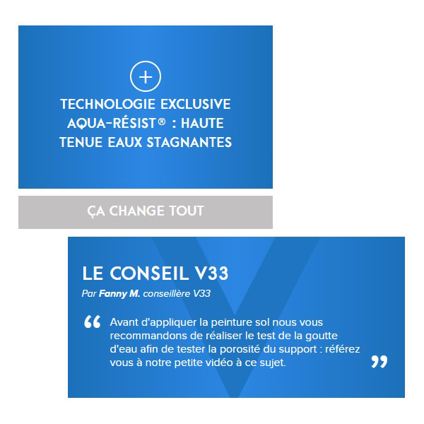 Peinture sols extérieurs avec sous-couche intégrée - Climats extrêmes V33 - Teinte Pierre Satin - Pot de 2,5 LTR