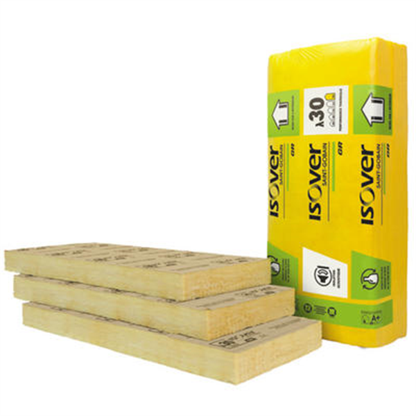 Panneau laine de verre pour murs - GR 30 Kraft Isover - R=4,05 m².K/W - 1,35 M x 0,60 M - ép.122 MM