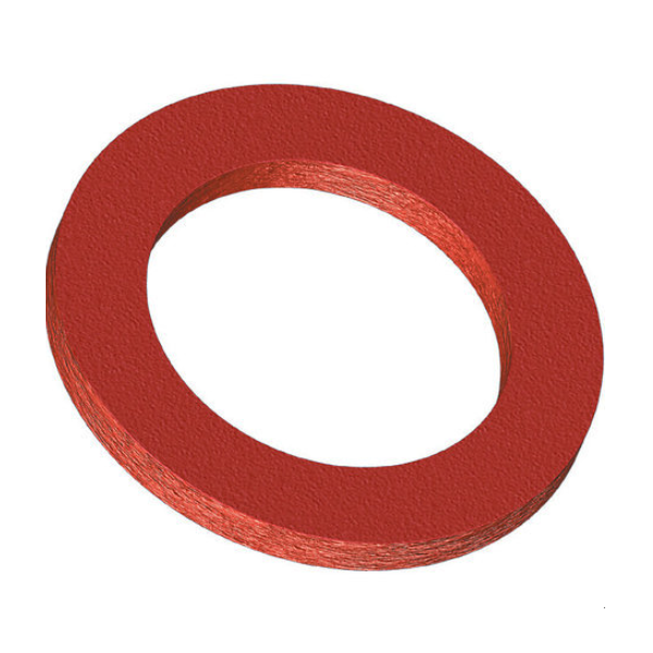 Joint d'étanchéité pour raccord 20 x 27 - Dimensions 18 x 24 x 1.5 mm - Fibre rouge - Lot de 40