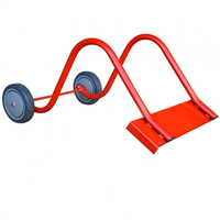 Crochet de faîtière en acier avec roues Outifrance pour échelle de toit - 300 x 200 mm