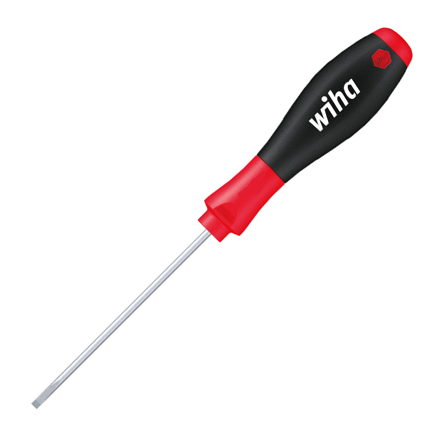 Tournevis à fente SoftFinish Wiha avec lame ronde pour vis situées en profondeur 6.5 x 150 mm