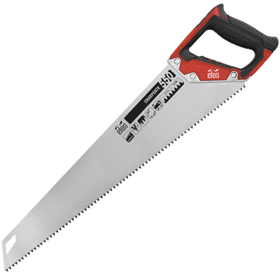 Scie égoïne à charpente Elos avec denture Hardpoint pour poutre et planche en bois - 550 mm - 3,5 dents/pouce