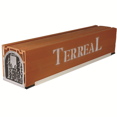 Coffre de volet roulant CVR terre cuite avec sous-face PVC 28 CM x 31,4 CM - Long. 1,2 M