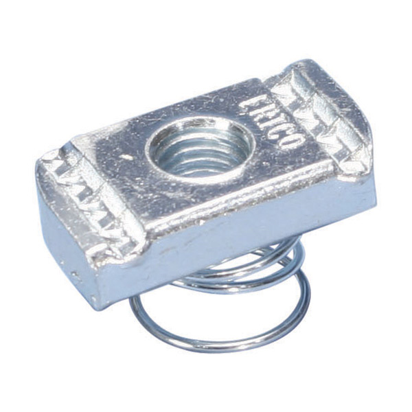 Écrou de profil avec ressort pour rail type C diamètre 8 mm électrozingué - boîte de 100