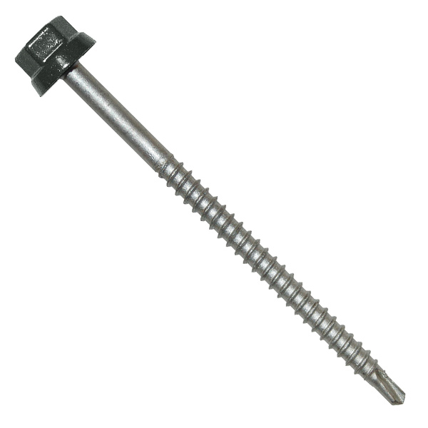 Vis bac acier Gris graphite RAL7022 - Zacrovis Bois TH12 - 6,5 MM x 100,0 MM - Boîte de 25
