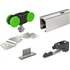 Kit coulissant pour porte - Rail aluminium 1,90 m + 2 montures MA40B 40 kg avec platines + Accessoires de montage