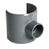 Selle à 90° Nicoll SL875 pour extension du réseau d'eaux usées et vannes - PVC gris - diamètre 80 et 50 mm