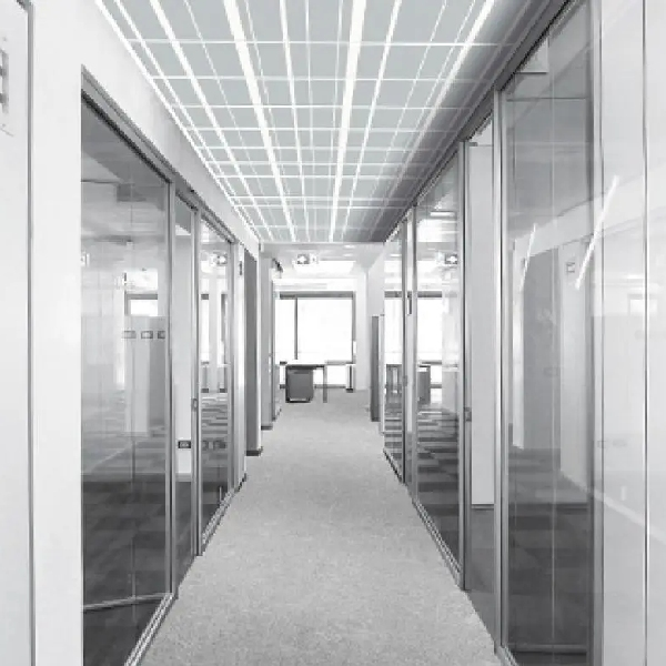 Dalle faux plafond 120 x 60 cm - Tonga A 22 - Bords droits - Bayadère Aluminium - ép. 22 mm