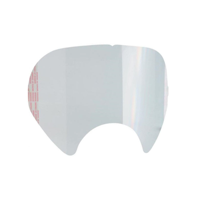 Film transparent autocollant de protection de visière pour masque complet 6000 3M - Lot de 25