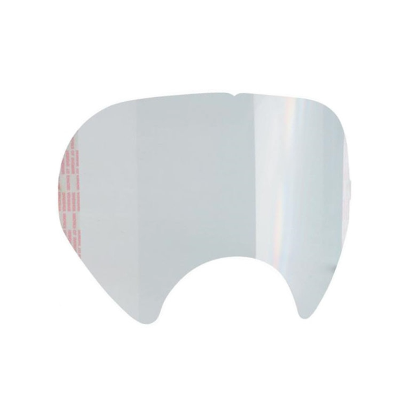 Film transparent autocollant de protection de visière pour masque complet 6000 3M - Lot de 25