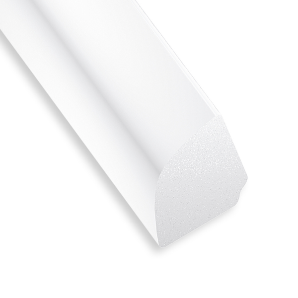 Profilé quart de rond en PVC blanc - 12 x 12 mm - longueur 2.6 mètres CQFD 2032-04