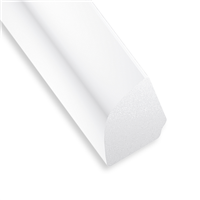Profilé quart de rond en PVC blanc - 12 x 12 mm - longueur 2.6 mètres