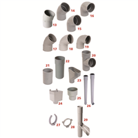 DAUPHIN DROIT ESTHETIQUE 1M POUR TD100 GRIS