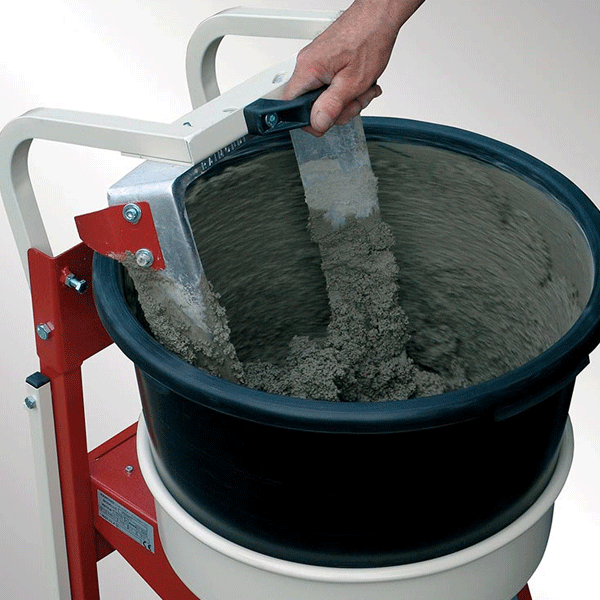 Malaxeur colle carrelage avec seau tournant IPERBET - capacité 300 kg/h - livré avec 2 seau 45L et pale pour malaxage