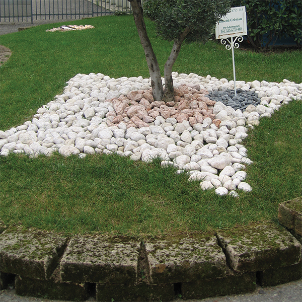 Galet en marbre blanc de Carrare pour décoration de jardin - granulométrie  40 à 60 mm - Big Bag de 1 T