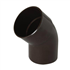 Coude cylindrique mâle-femelle Nicoll pour tube de descente - Angle  45° - Diamètre 80mm - Techtan Marron