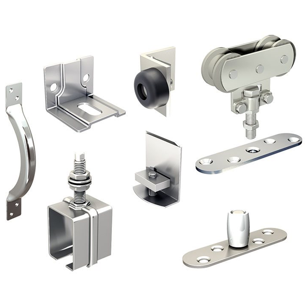 Garniture pour porte coulissante Mantion 3530GVU-3 - porte de 80 kg et ouverture de 1,5 mètre maximum