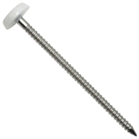 Pointe annelée Elos Inox A4 diamètre 2,5 MM longueur 50 MM tête Blanche boîte de 100