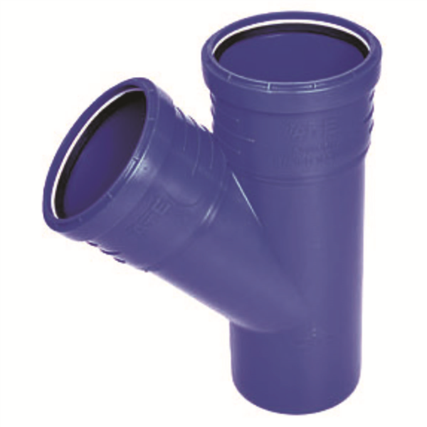 Y 45° SIMPLE MF DN100 - SANCOL - PP SN4