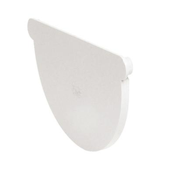 Fond de naissance demi-rond Nicoll pour gouttière - Gauche/Droite - Développé 33 cm - Largeur 173 mm - Techtan - Blanc