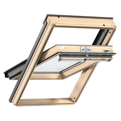 Fenêtre de toit à rotation Velux GGL vitrage Standard - Finition ClearFinish bois verni - 55,0 CM x 78,0 CM