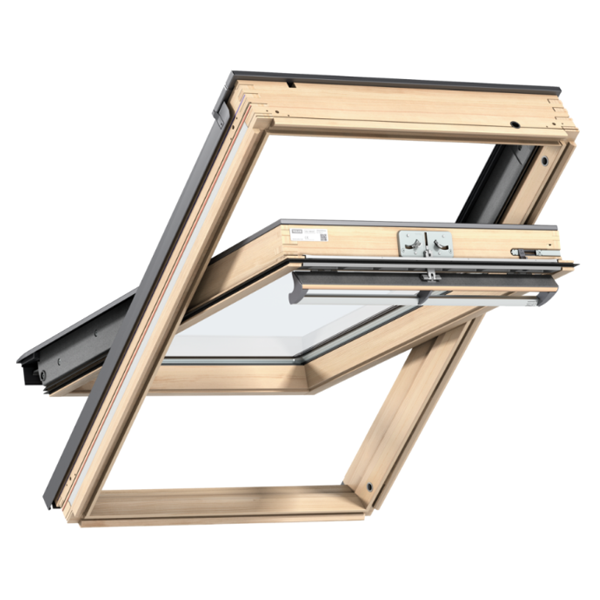 Fenêtre de toit à rotation Velux GGL vitrage Standard - Finition ClearFinish bois verni - 55,0 CM x 78,0 CM