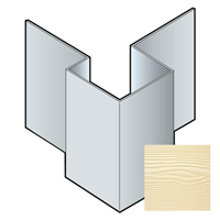Profil d'angle extérieur asymétrique pour bardage Cedral Lap - Aluminium laqué Vanille C02 - longueur 3,00 M