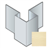 Profil d'angle extérieur asymétrique pour bardage Cedral Lap - Aluminium laqué Vanille C02 - longueur 3,00 M