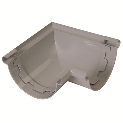 Angle de gouttière développé 25 à coller 90° coloris gris clair