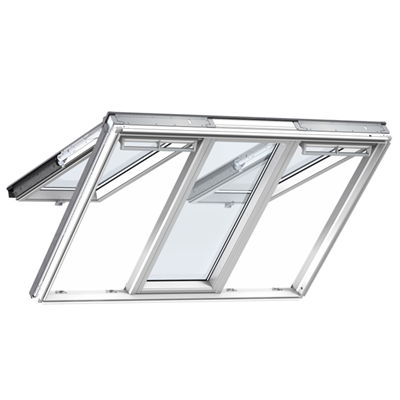 Fenêtre de toit Velux GPLS 3en1 - Projection manuelle - Vitrage confort - WhiteFinish - 188,0 CM x 140,0 CM