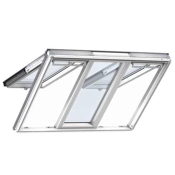 Fenêtre de toit Velux GPLS 3en1 - Projection manuelle - Vitrage confort - WhiteFinish - 188,0 CM x 140,0 CM