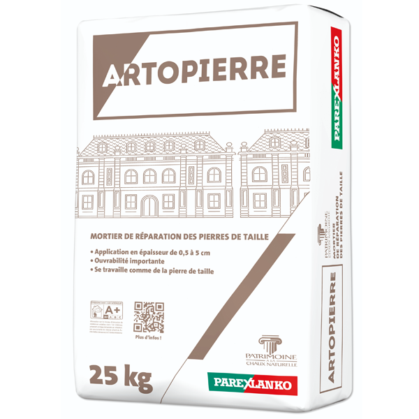 Mortier de réparation des pierres calcaires ARTOPIERRE TM Naturel Sac de 25 KG