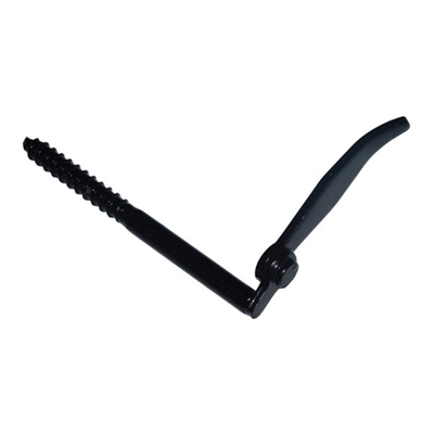 Arrêt de volet à visser pour matériaux pleins - Longueur 130 mm Ø 10 mm - Acier noir - Lot de 2