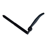 Arrêt de volet à visser pour matériaux pleins - Longueur 130 mm Ø 10 mm - Acier noir - Lot de 2