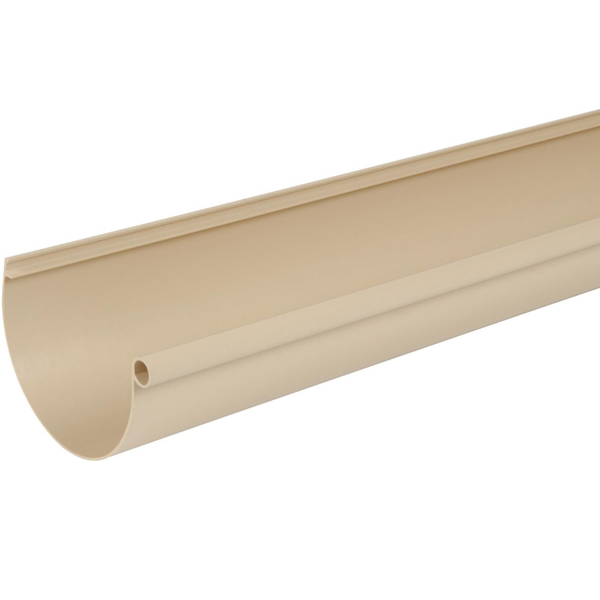 Gouttière demi-ronde Nicoll LG25 en Techtan Sable - développé de 250 mm - longueur 2 M