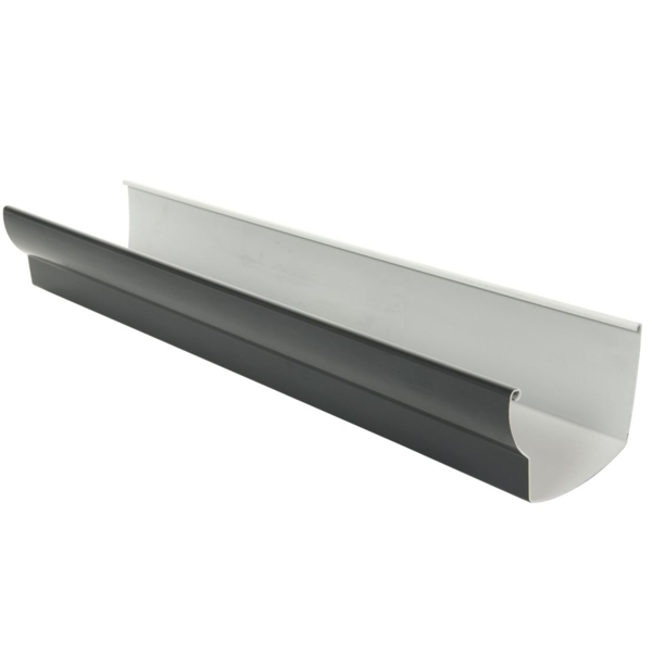 Gouttière moulurée Nicoll Ovation LG28 en Techtan Anthracite - largeur 125 mm - longueur 4 M