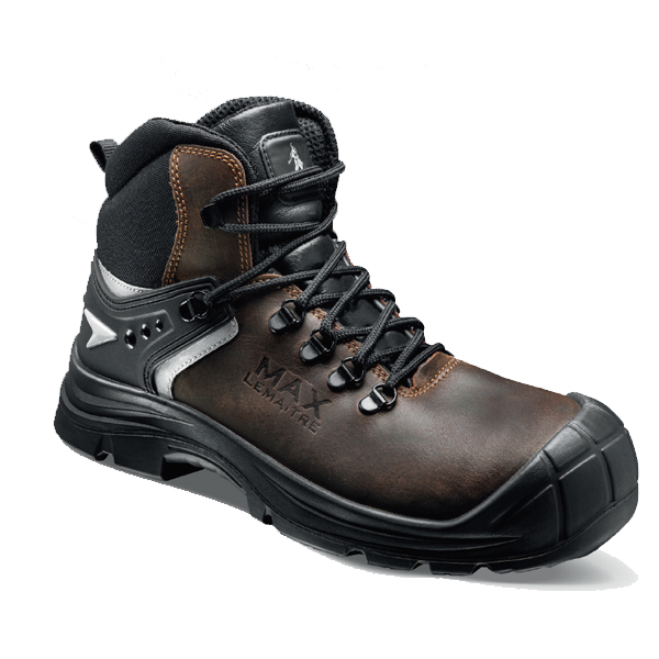 Chaussure de sécurité MAX UK 2.0 Lemaitre cuir haute marron S3 – Taille 46