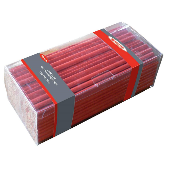 CRAYON DE CHARPENTIER ROUGE 30CM